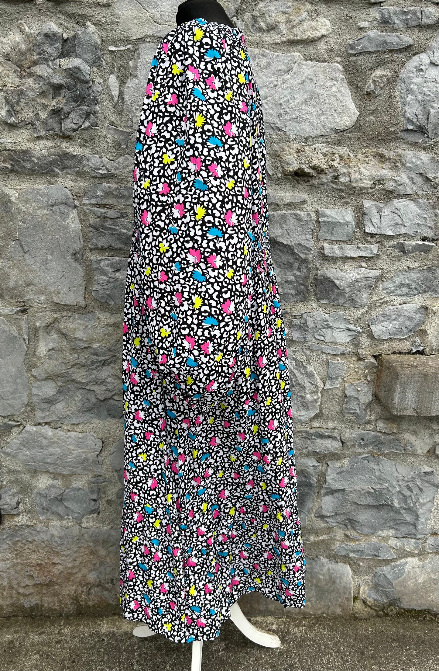 Colourful leopard print maxi dress uk 22