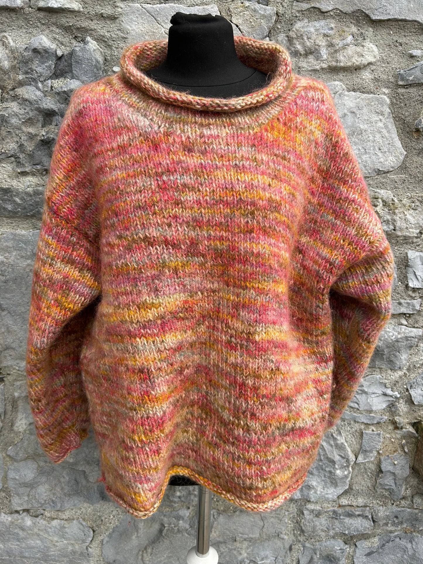 Orange melange jumper uk 16-18