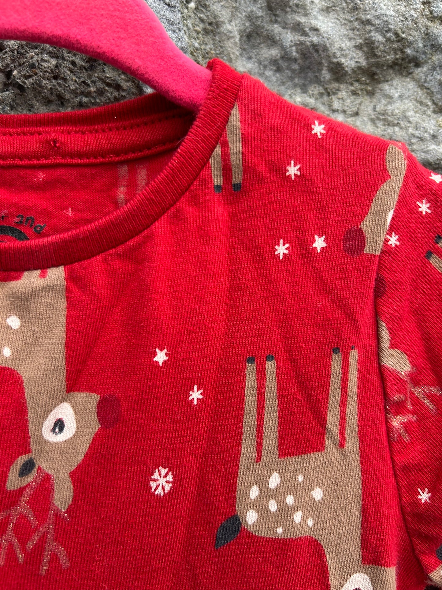 Reindeer red tiered dress 2-3y (92-98cm)