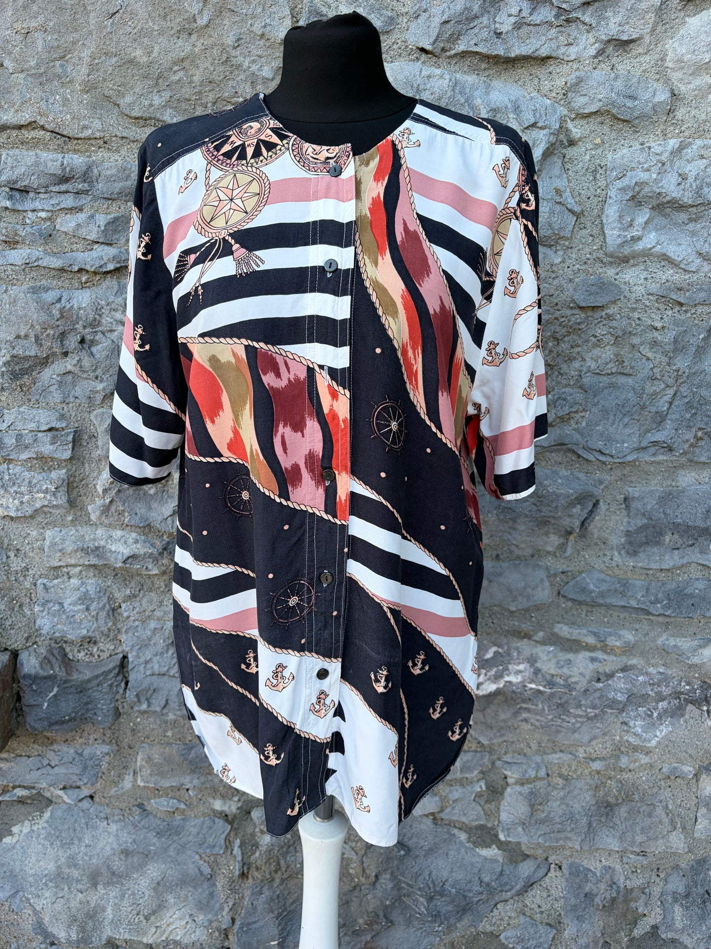 90s sailor-themed blouse uk 12