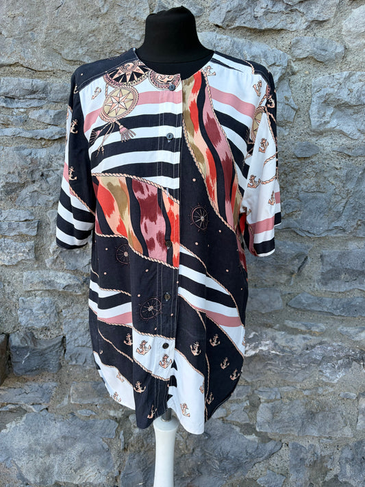 90s sailor-themed blouse uk 12