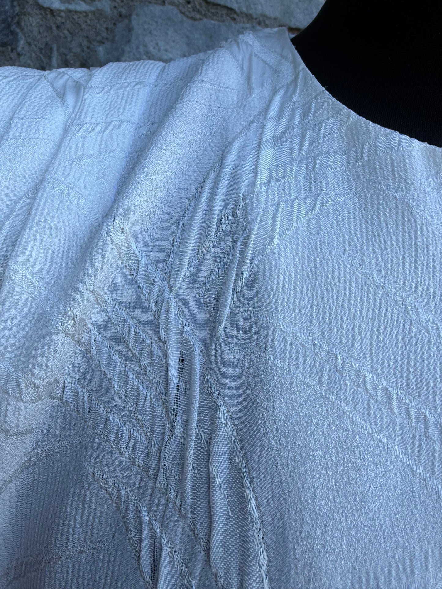 80s white tunic uk 16