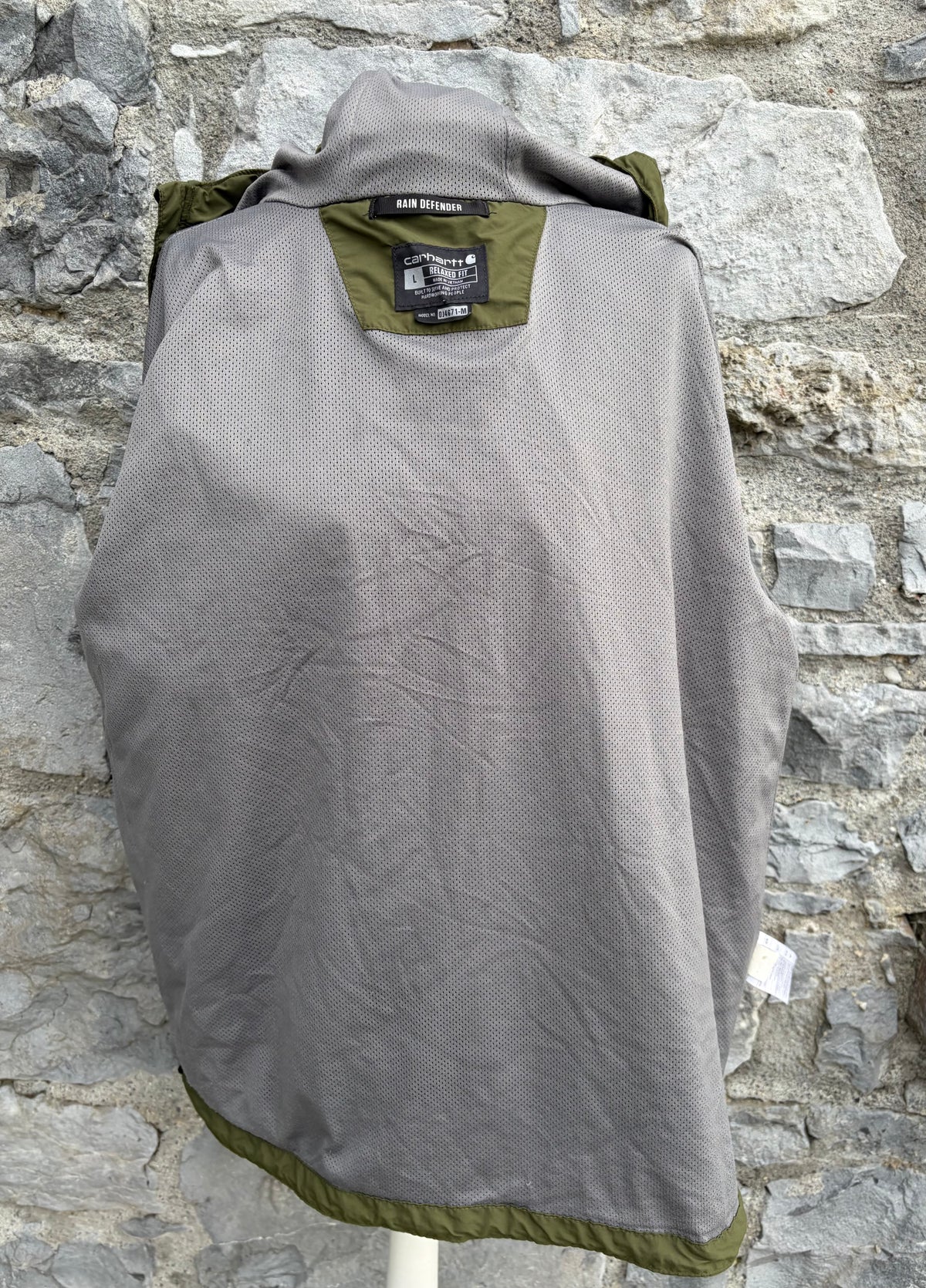 Olive Rain Defender Relaxed Fit Lightweight Jacket M-L