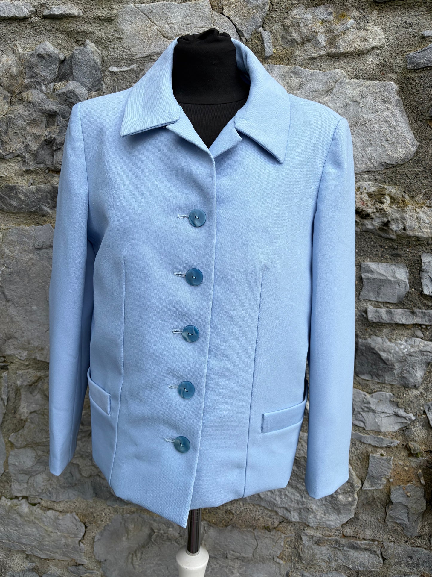 80s baby blue jacket uk 10-12