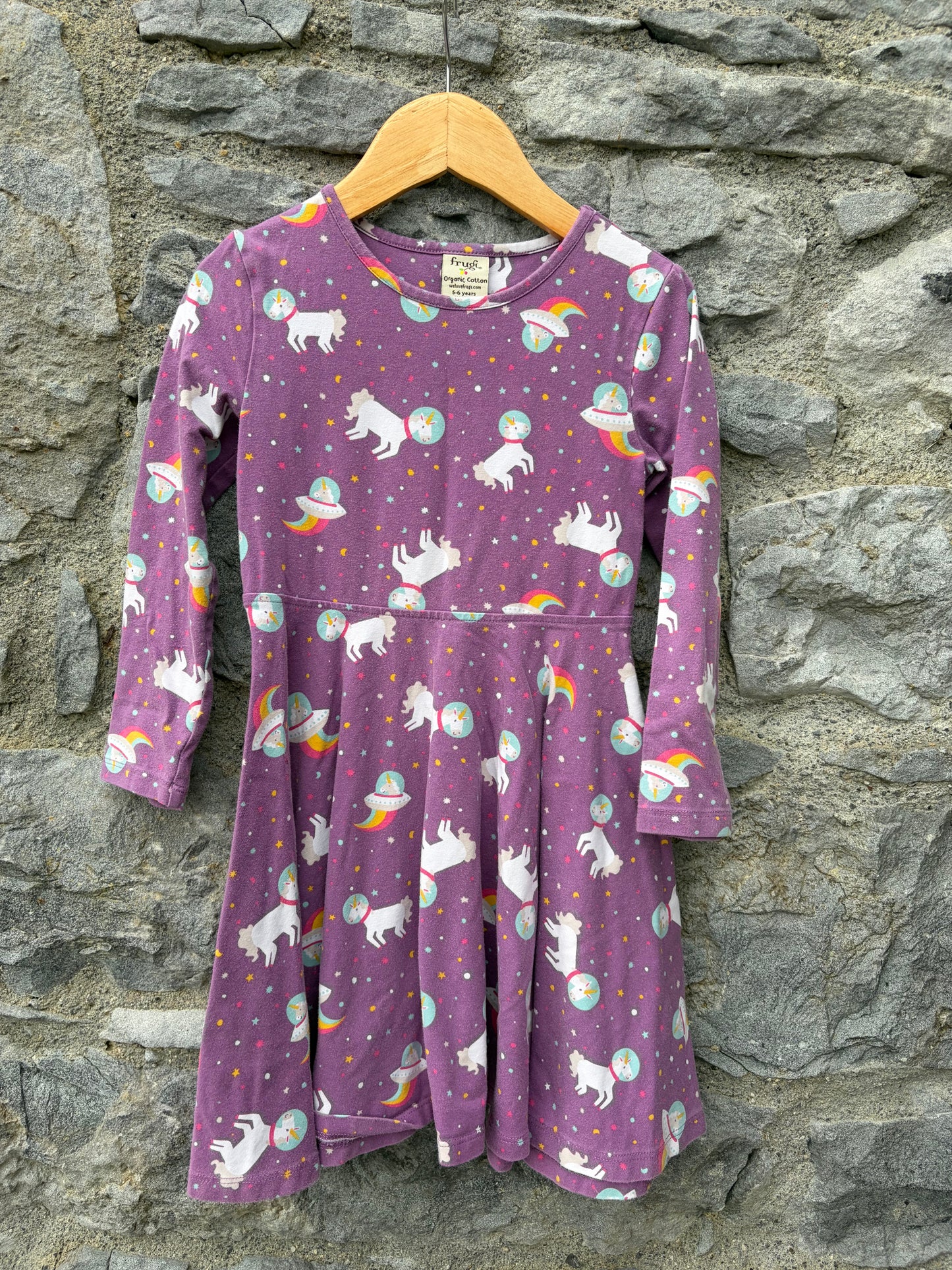 Space unicorn skater dress  5-6y (110-116cm)