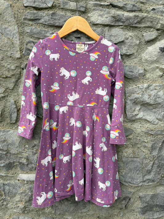 Space unicorn skater dress  5-6y (110-116cm)