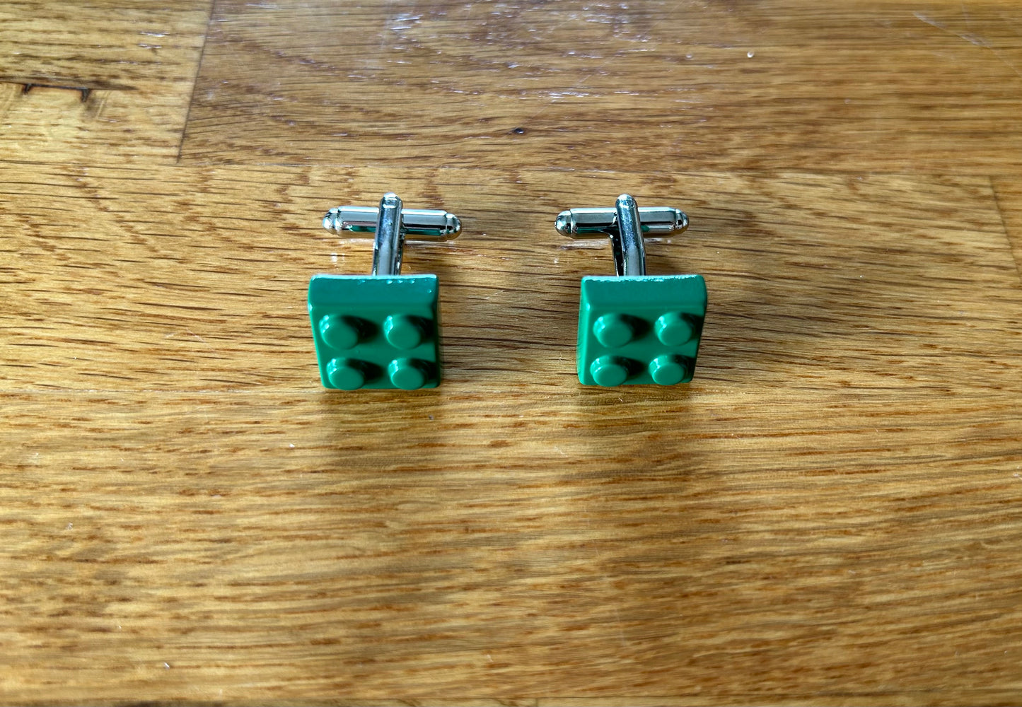 LEGO Dark green block cufflinks