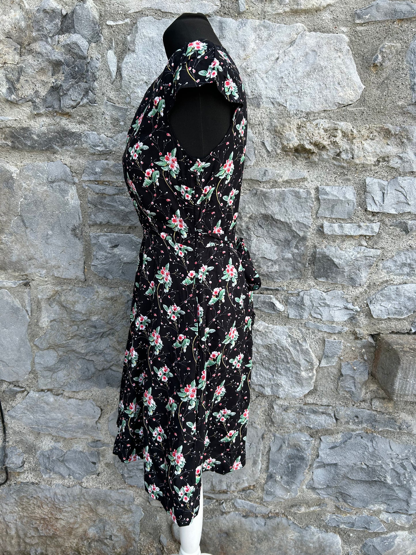 Blooming branches black dress uk 8