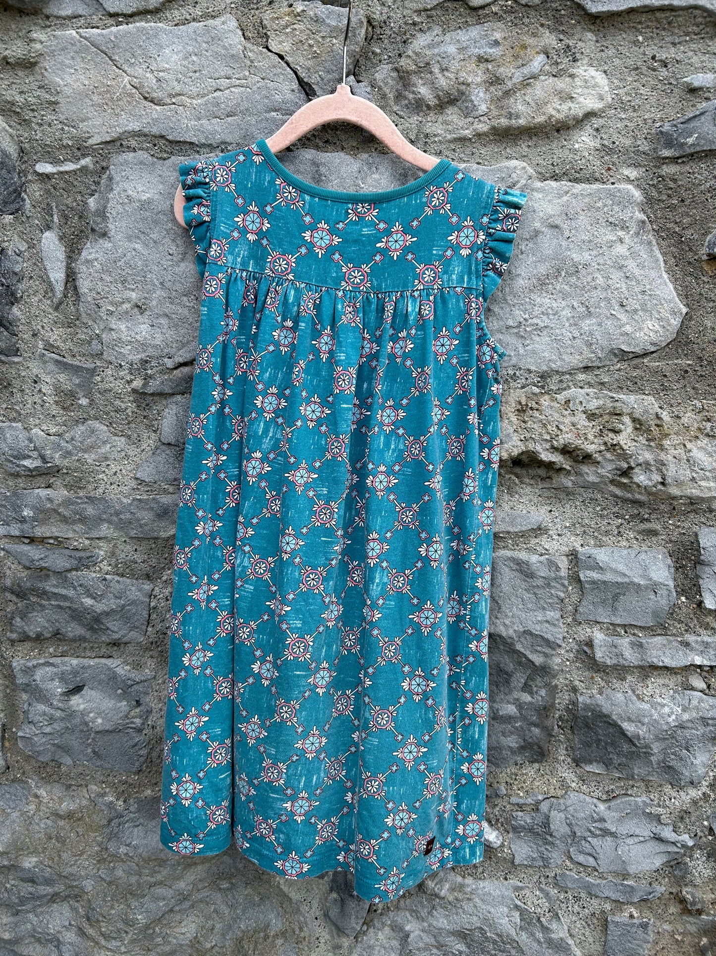 Geometric petrol tunic 7y (122m)