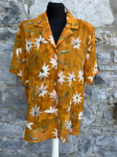 Load image into Gallery viewer, 80s mustard floral shirt uk 12
