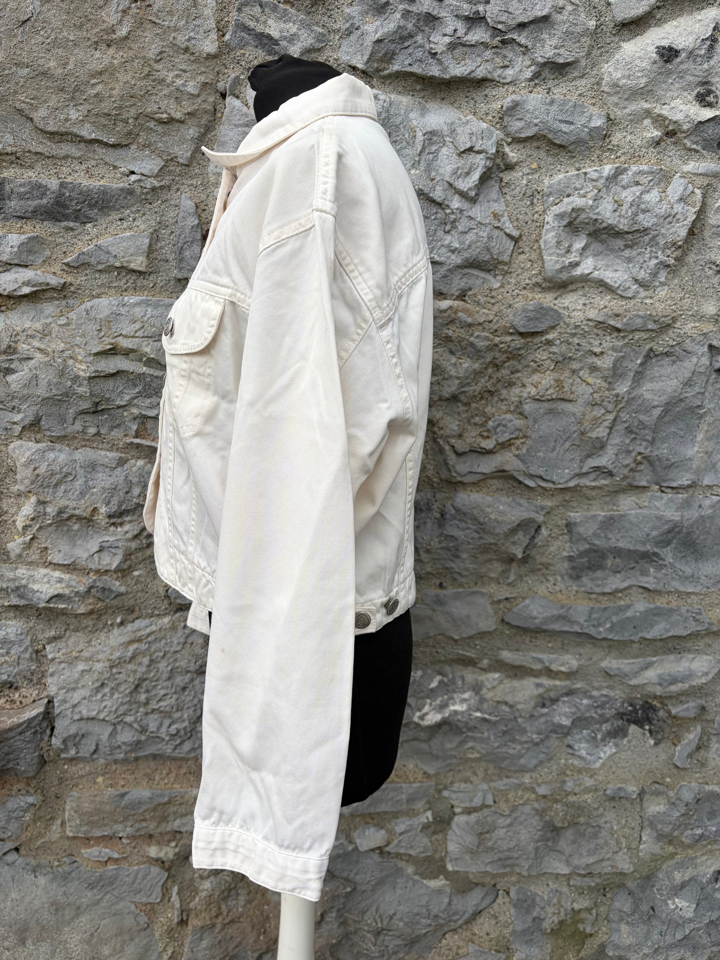 90s white denim jacket uk 10-12