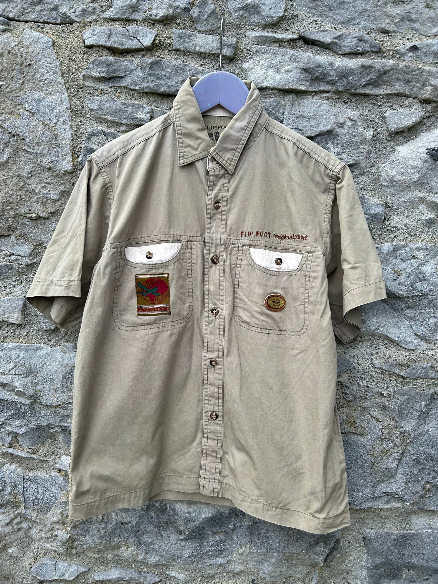 90s Flip Foot khaki shirt  11-12y (146-152cm)