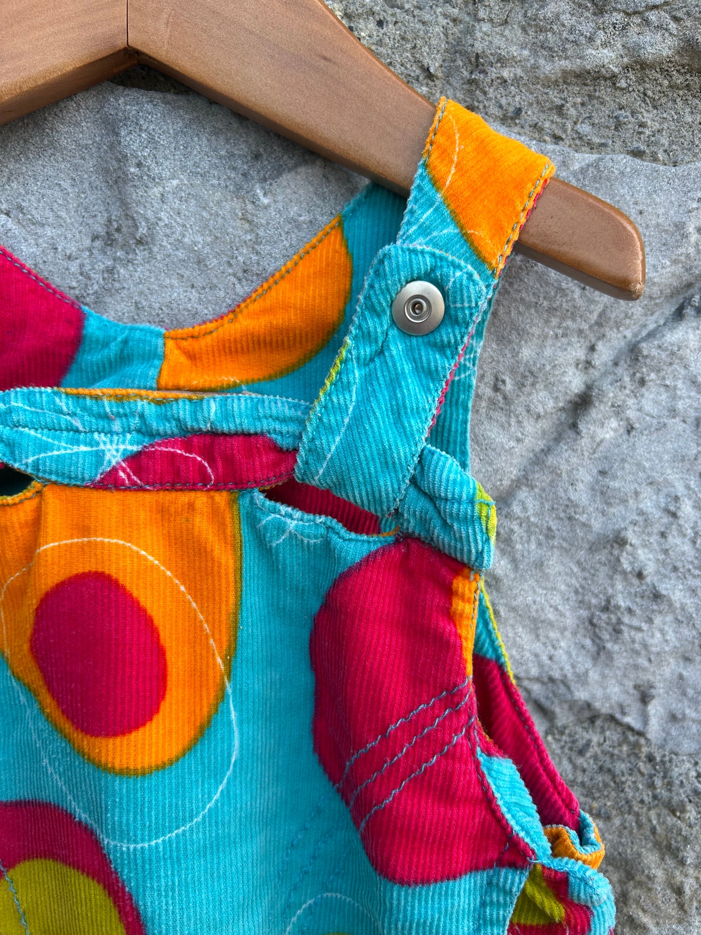 Mega dots blue cord pinafore  12-18m (80-86cm)