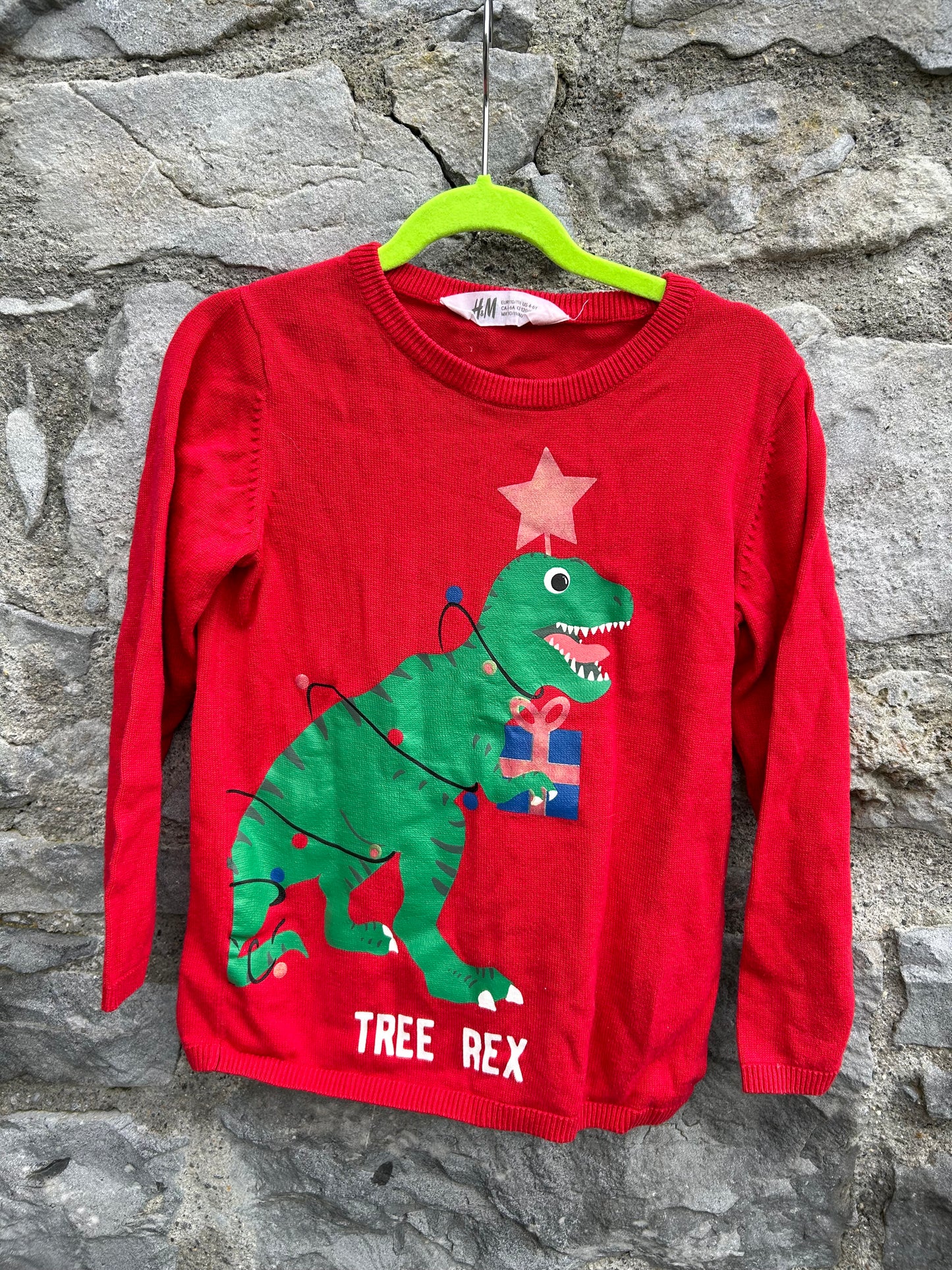 T-rex Christmas tree jumper  5-6y (110-116cm)