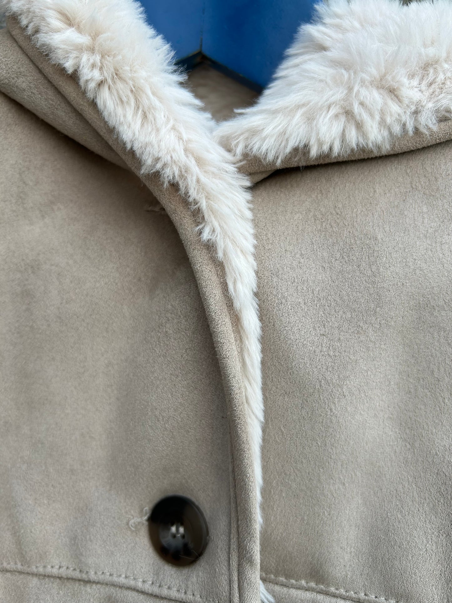 Beige Faux Shearling coat 12-18m (80-86cm)