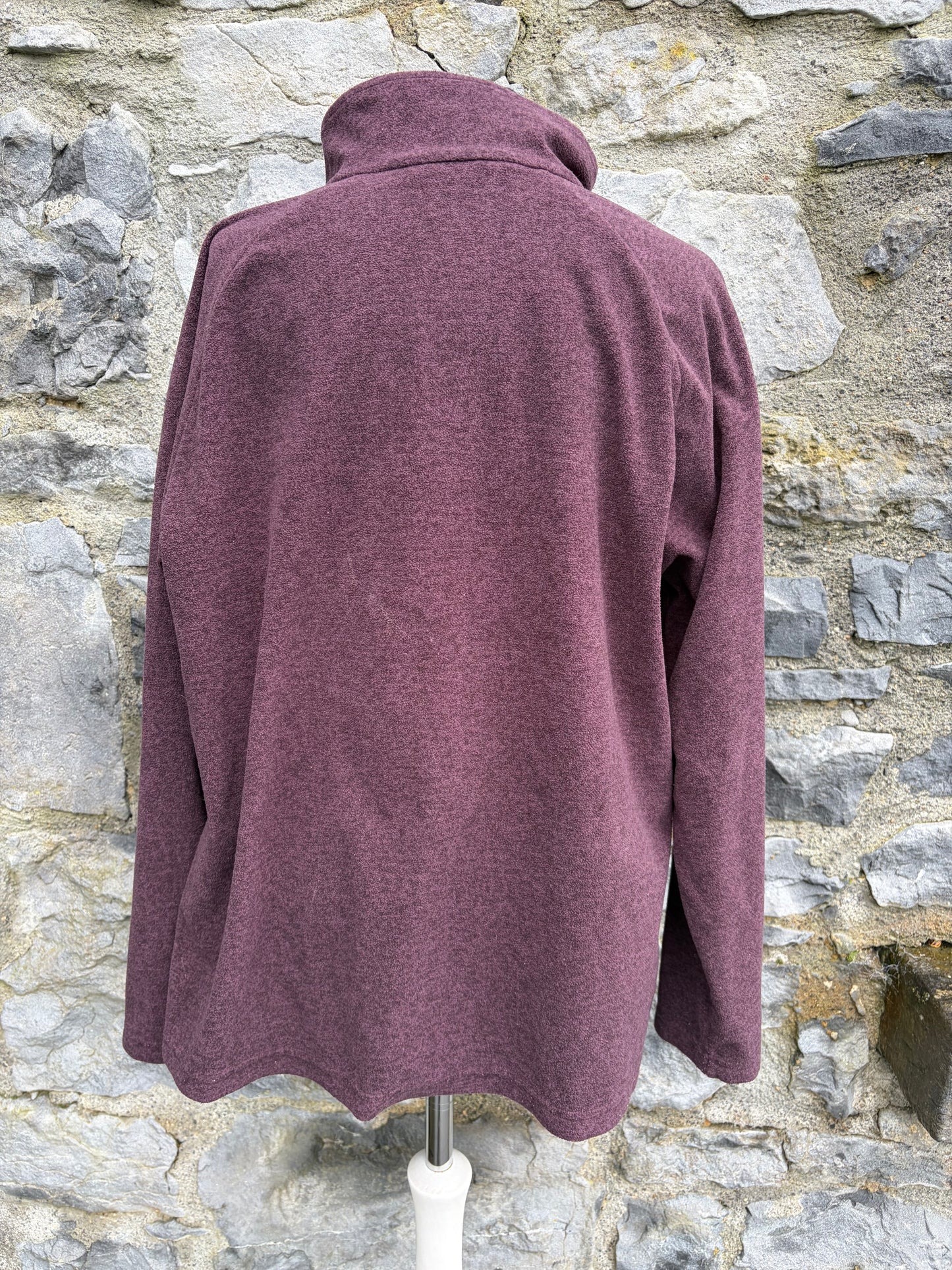 Plum quarter-zip fleece pullover  uk 18