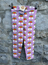 Load image into Gallery viewer, Pink rainbow cropped leggings  5-6y (110-116cm)
