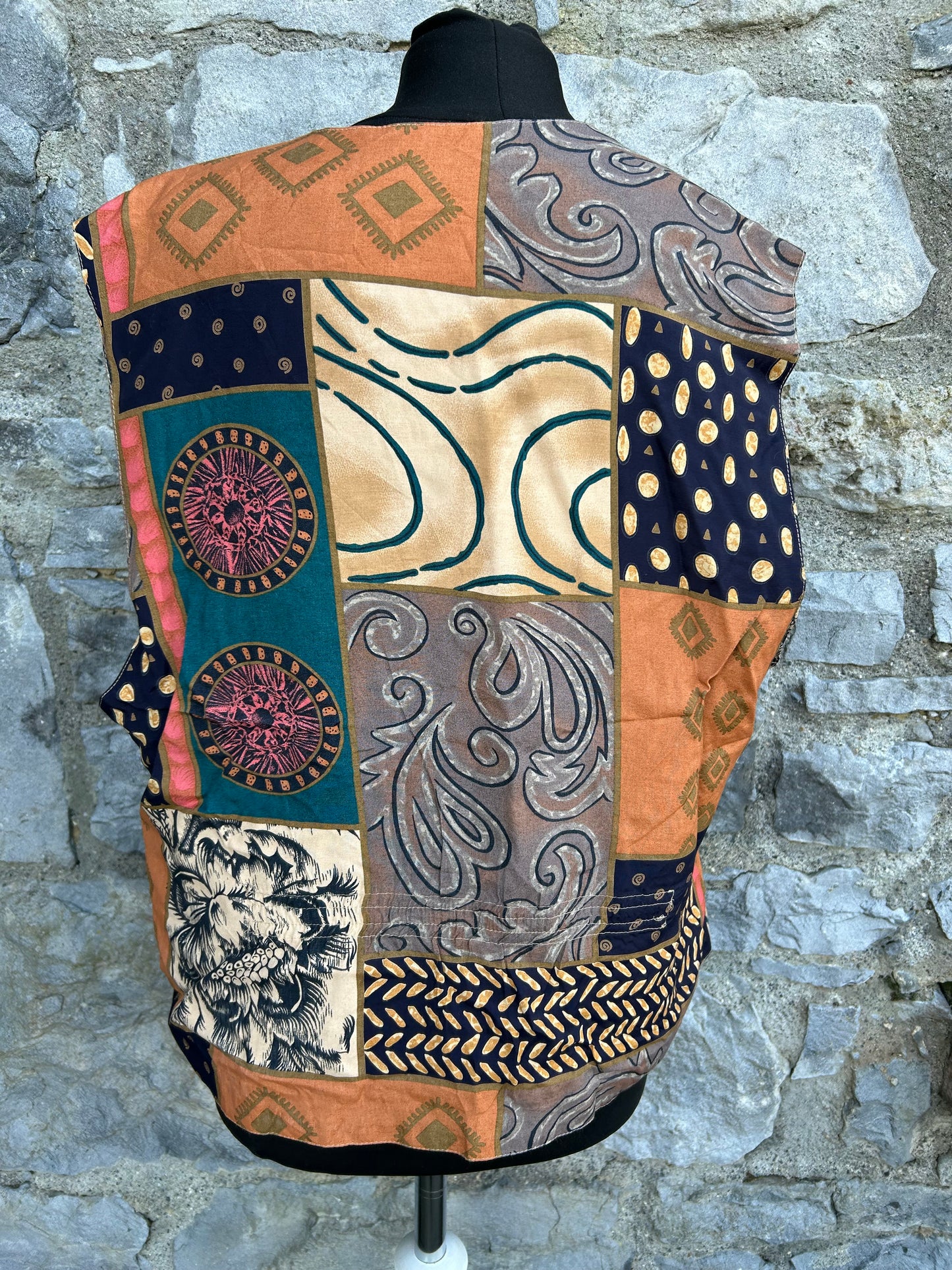 80s patchwork waistcoat Large