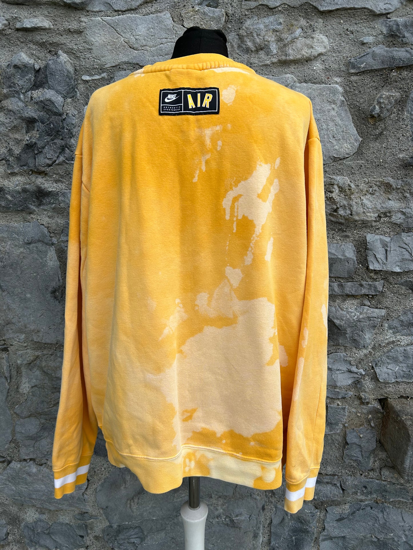 Yellow bleached sweatshirt XL
