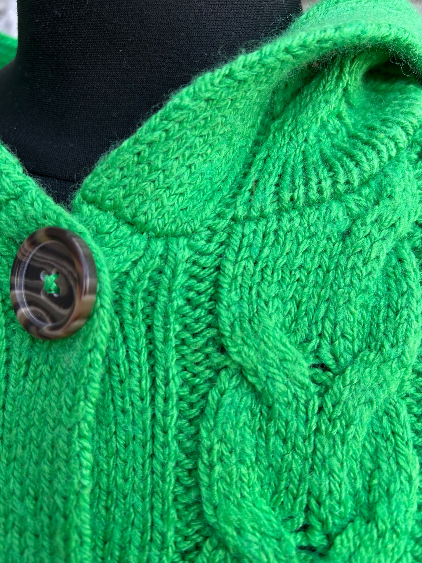 Green hooded cardigan uk 8-10