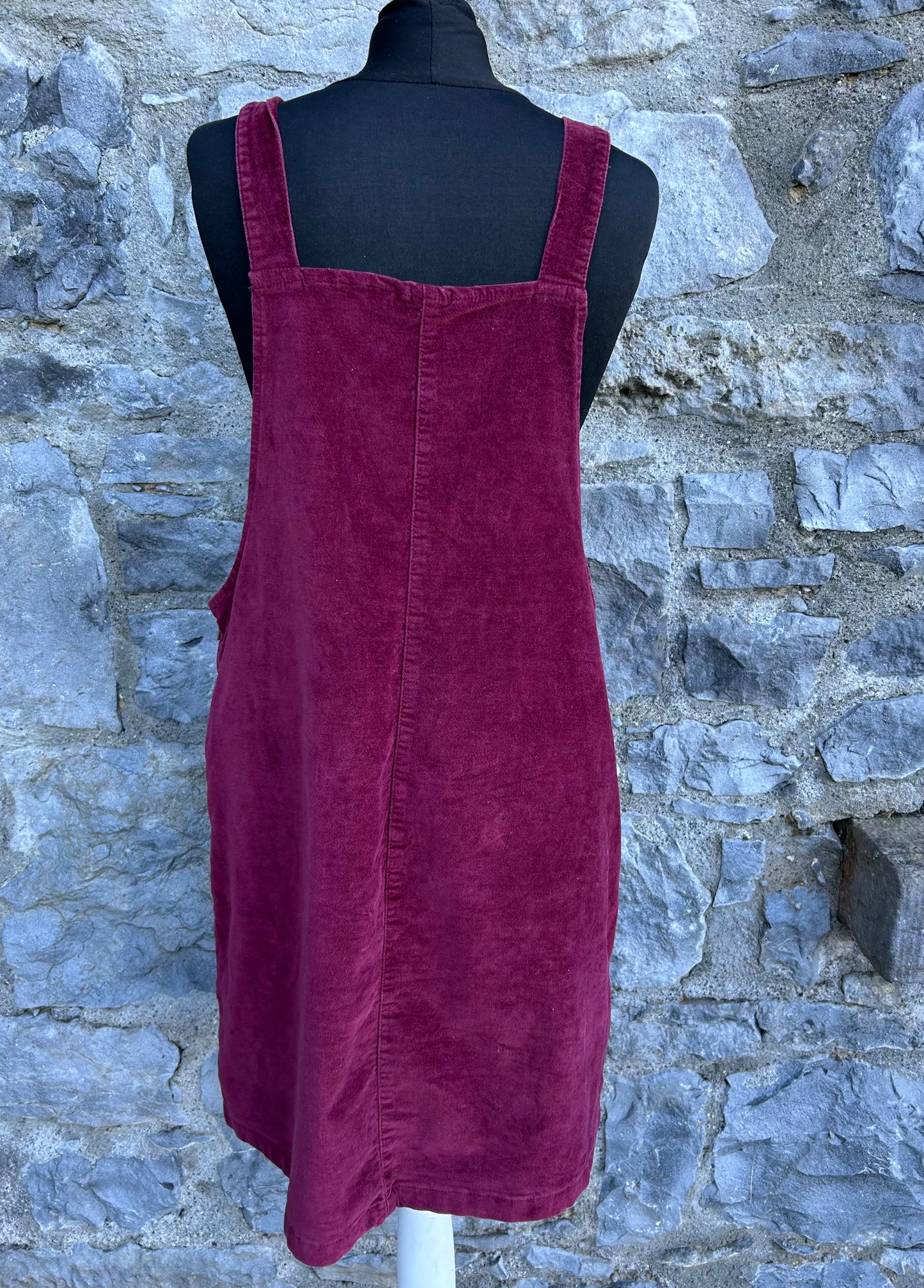 Maroon velvet pinafore uk 14-16