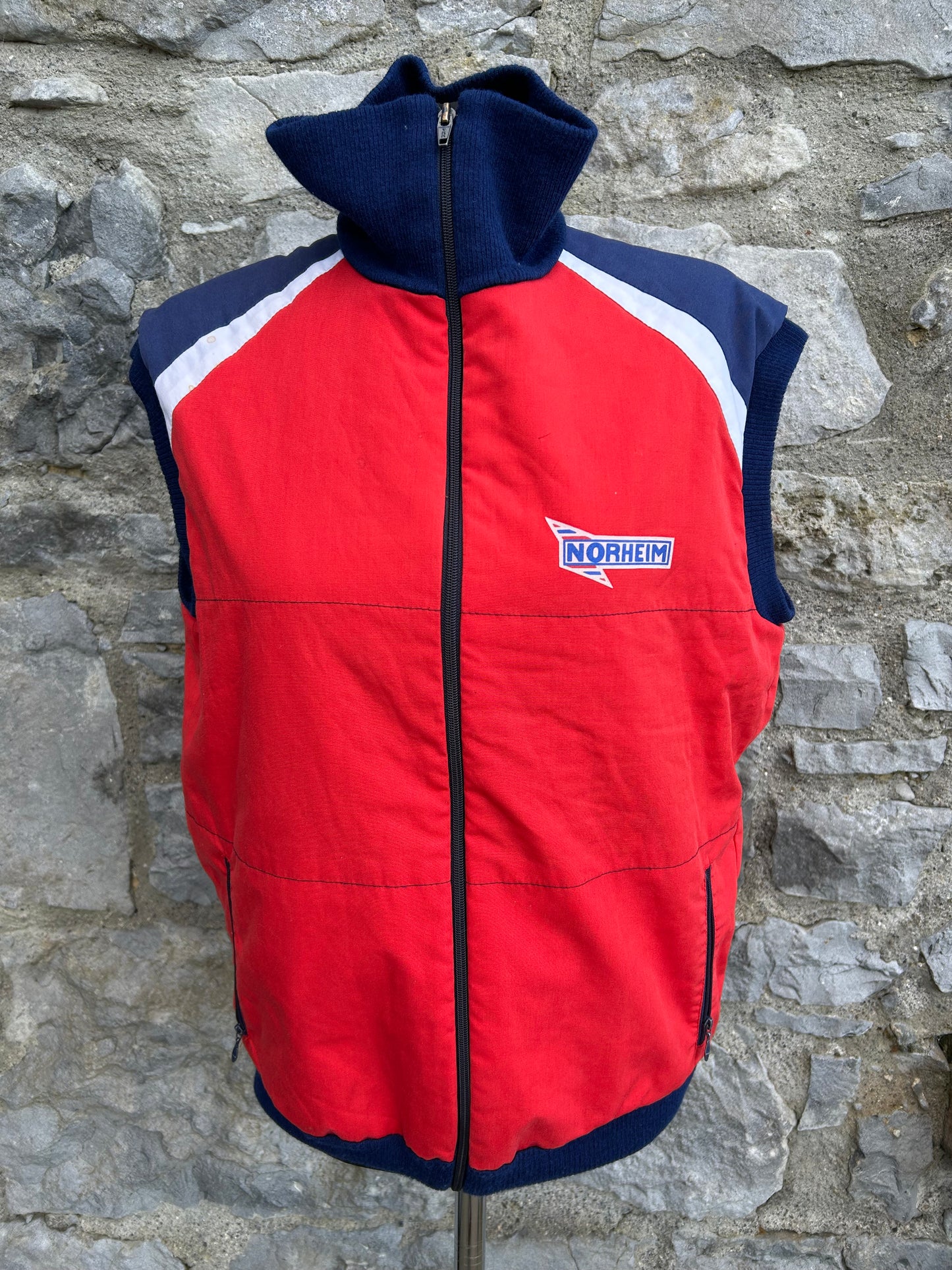 80s red sport gilet uk 10-12