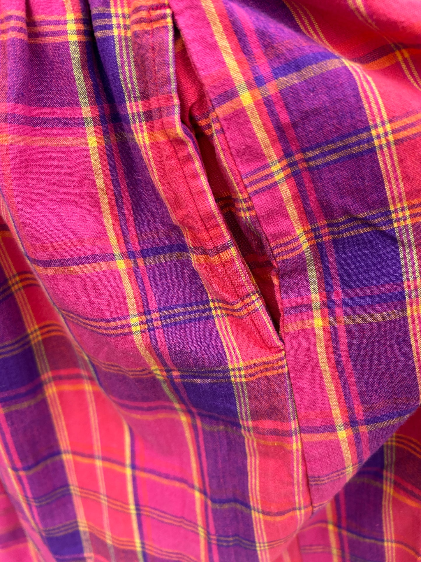 90s pink check dress uk 12