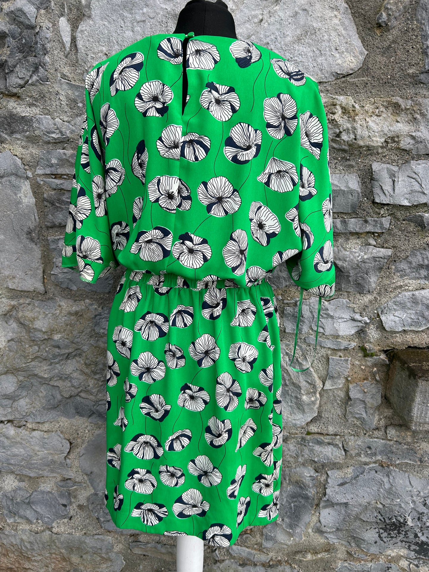 Green floral dress uk 8