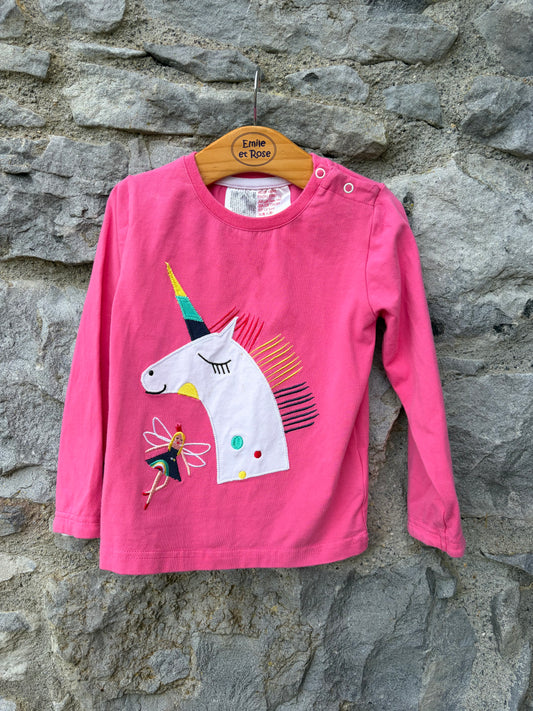 Unicorn pink top  3-4y (98-104cm)