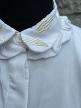 Load image into Gallery viewer, White shirt with collar embroidery uk 8-10
