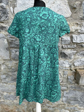 Load image into Gallery viewer, Green floral tunic uk 10-12
