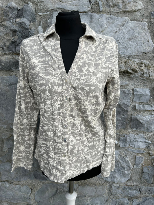 Beige abstract top uk 12