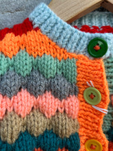 Load image into Gallery viewer, Colourful bubble knit cardigan   0-6m (56-68cm)
