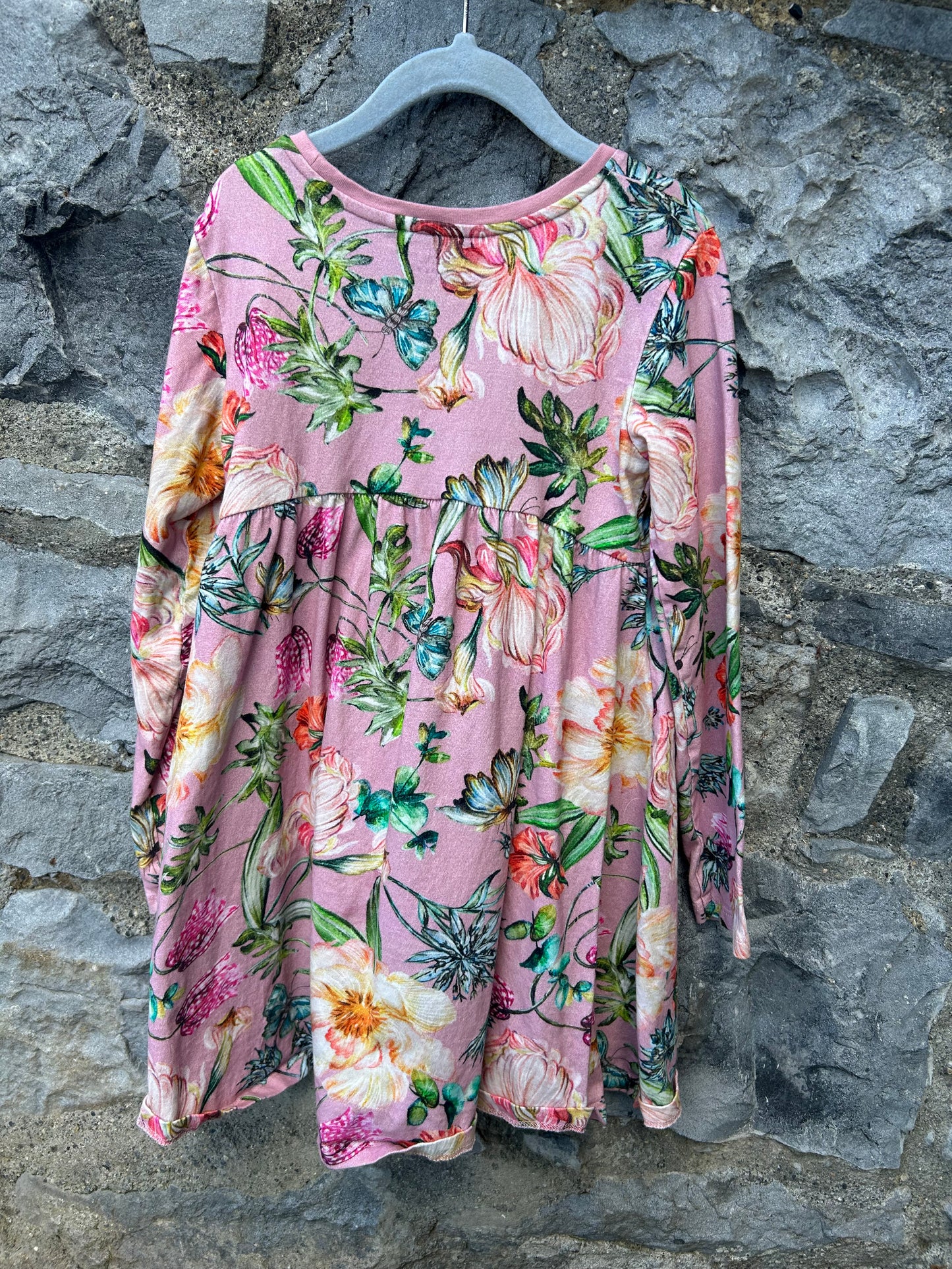 Pink flowers dress 6-7y (116-122cm)