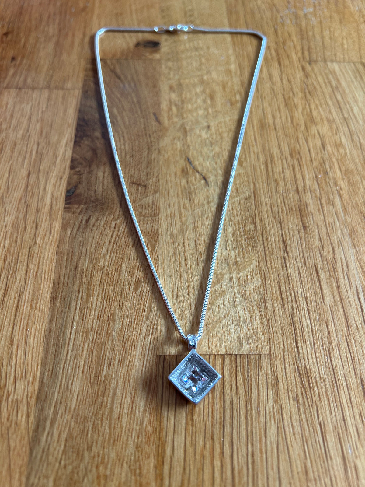 Squary silver necklace