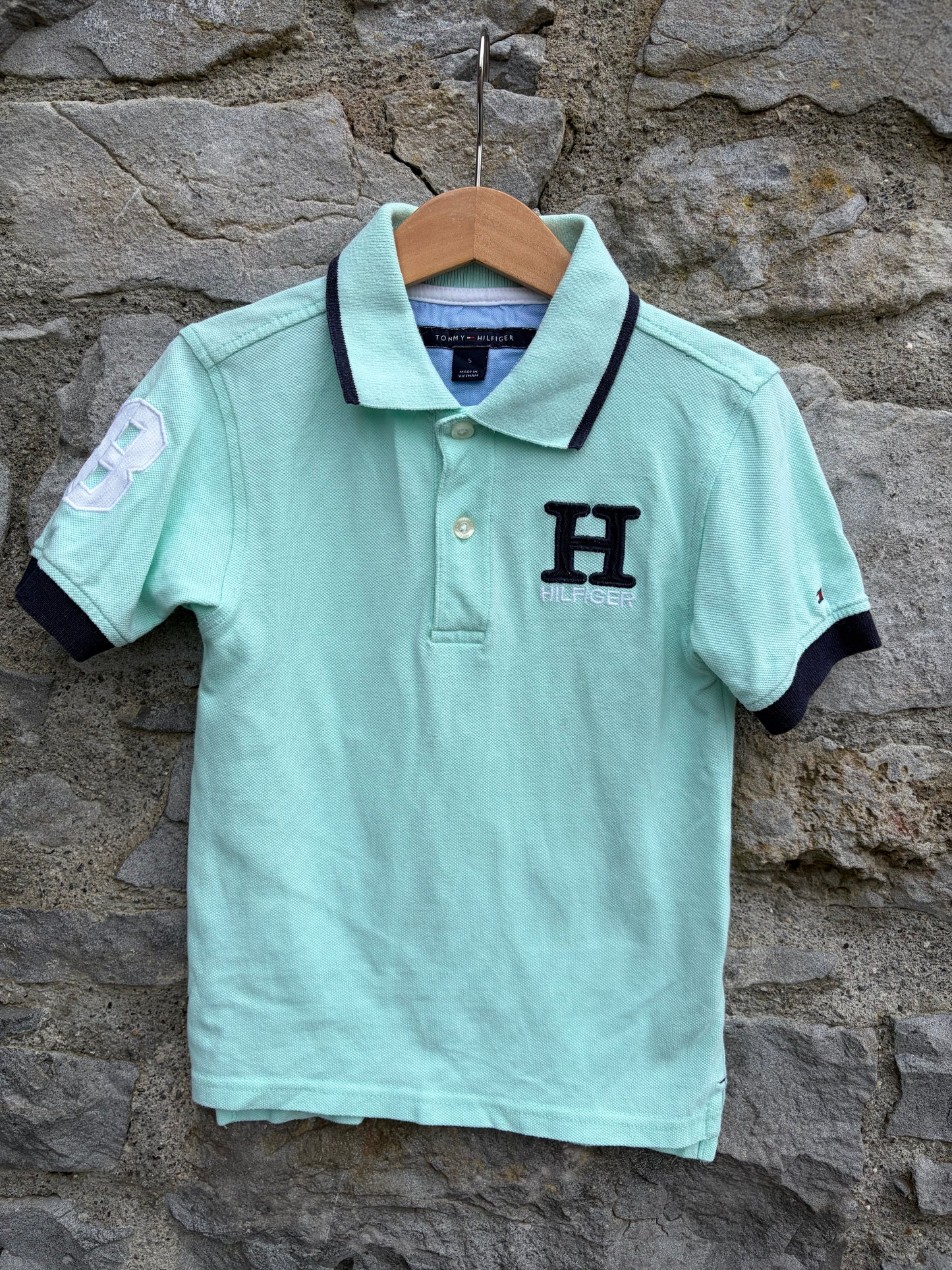 TH aquamarine polo top  4-5y (104-110cm)
