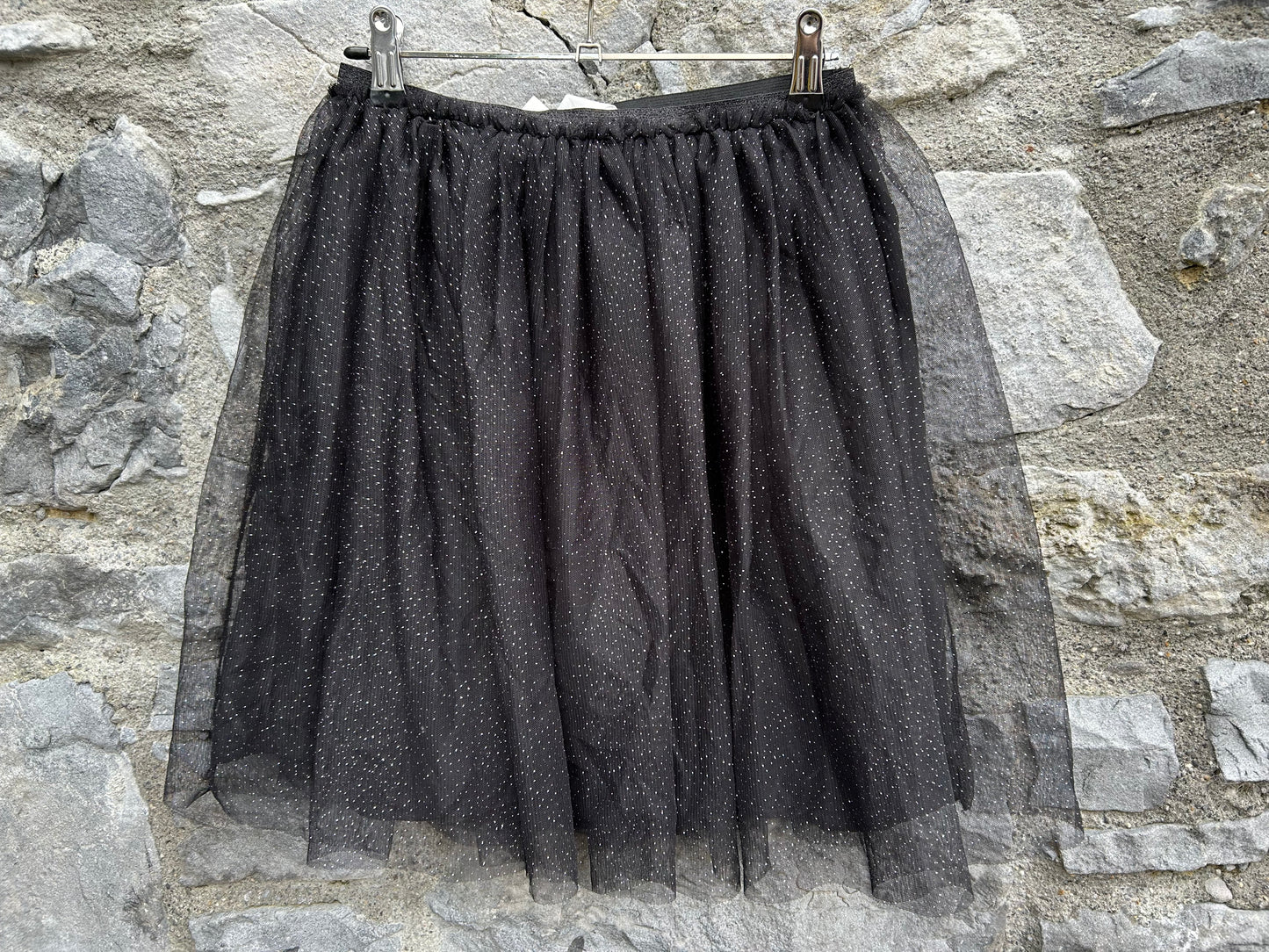 Sparkly black net skirt uk 8-12