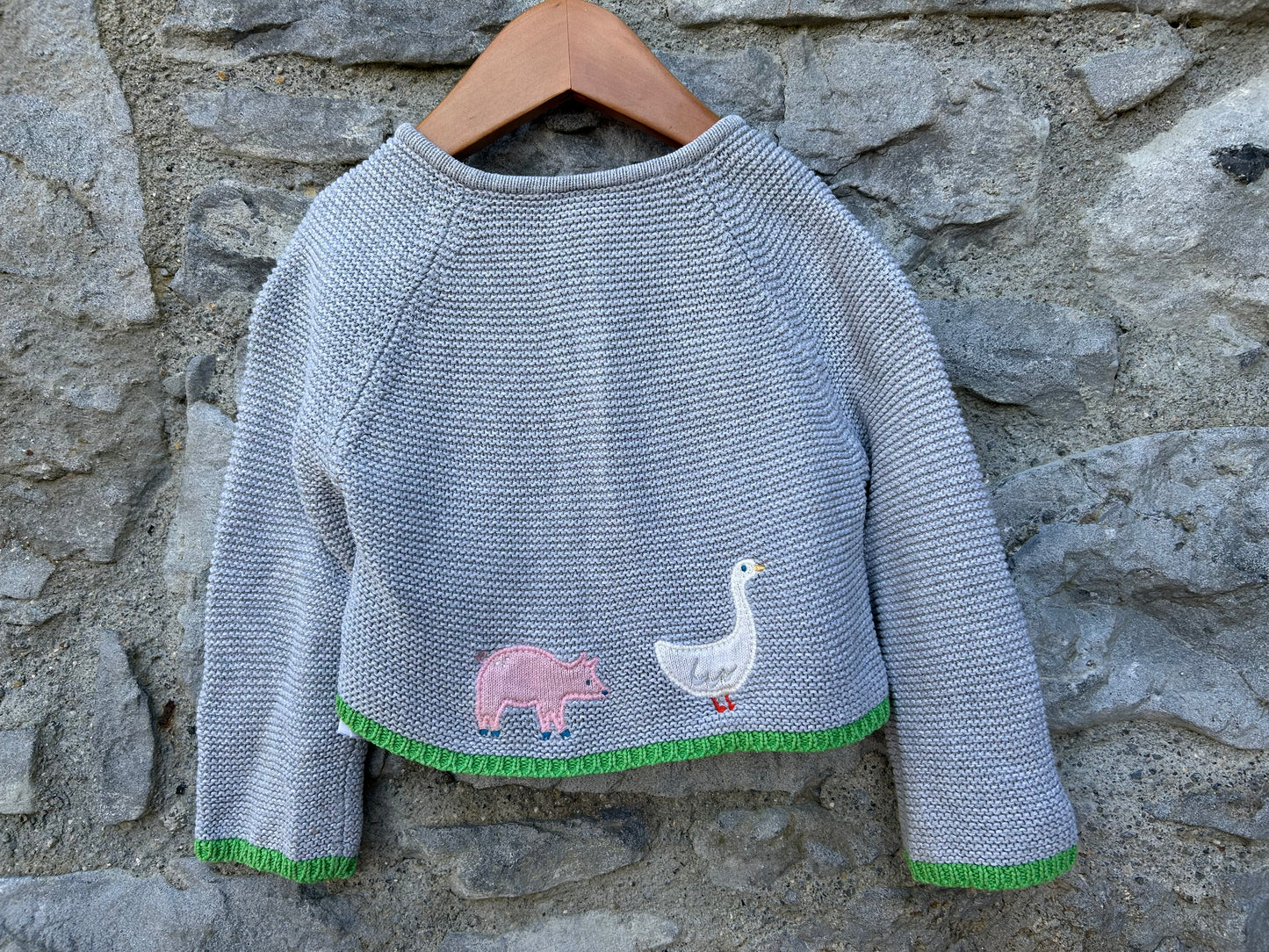 Animals grey cardigan 12-18m (80-86cm)