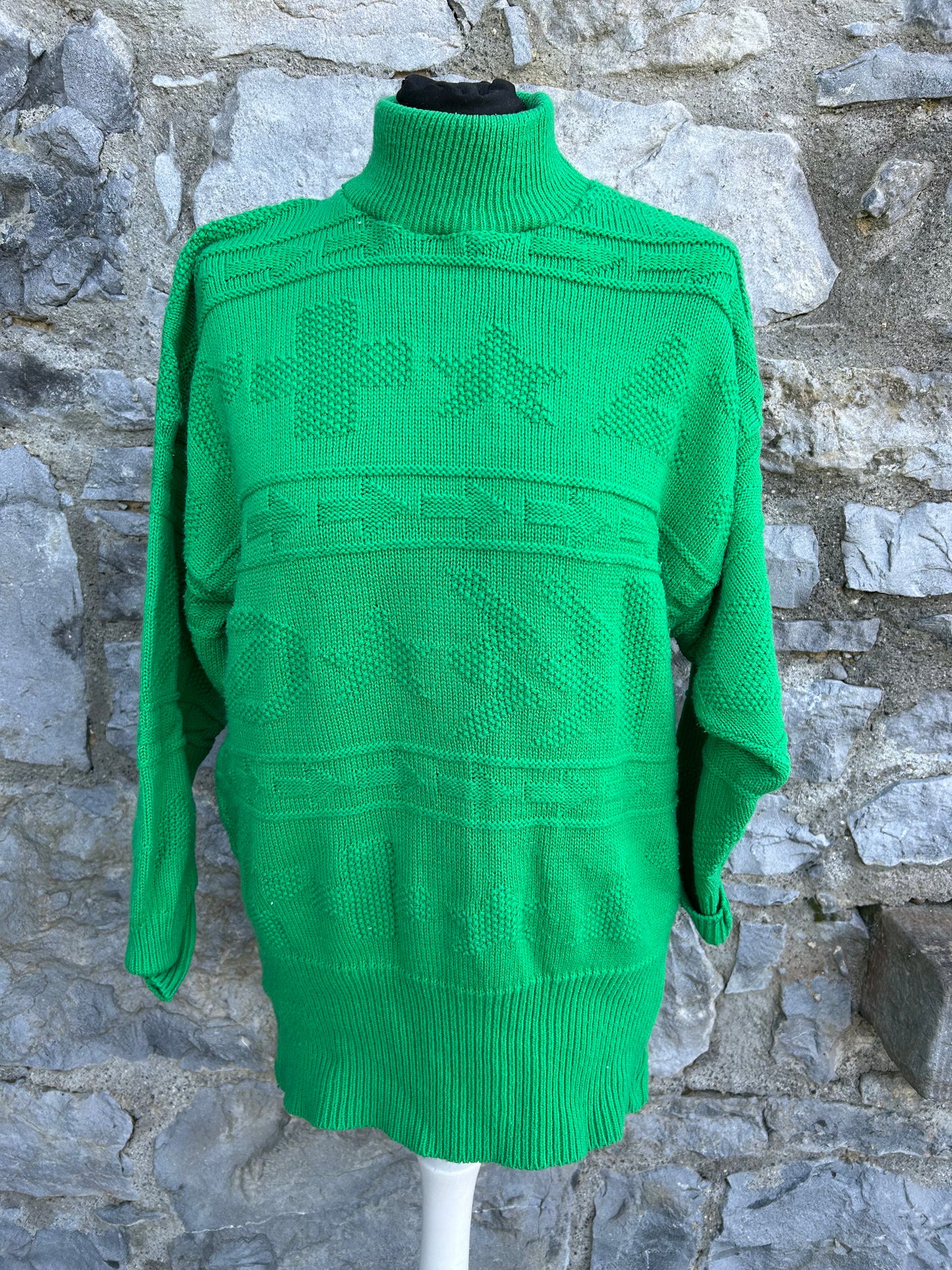 80s green jumper uk 12-14