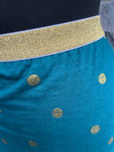 Load image into Gallery viewer, Teal gold dots skirt uk 6-8
