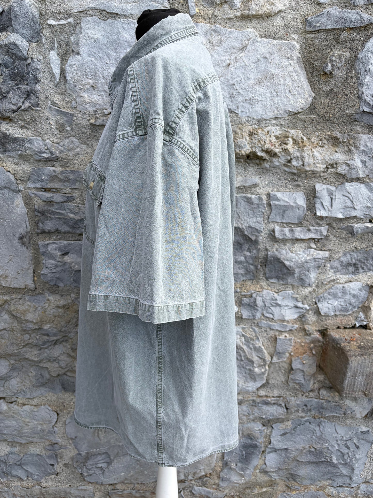 90s grey denim shirt XL