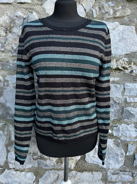 Gold&black stripy jumper uk 10-12