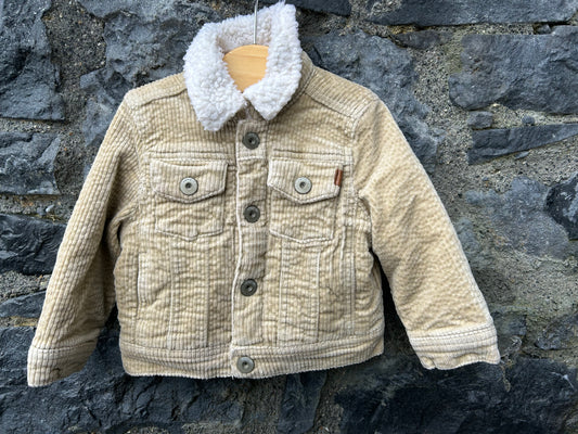 Beige cord jacket  9-12m (74-80cm)