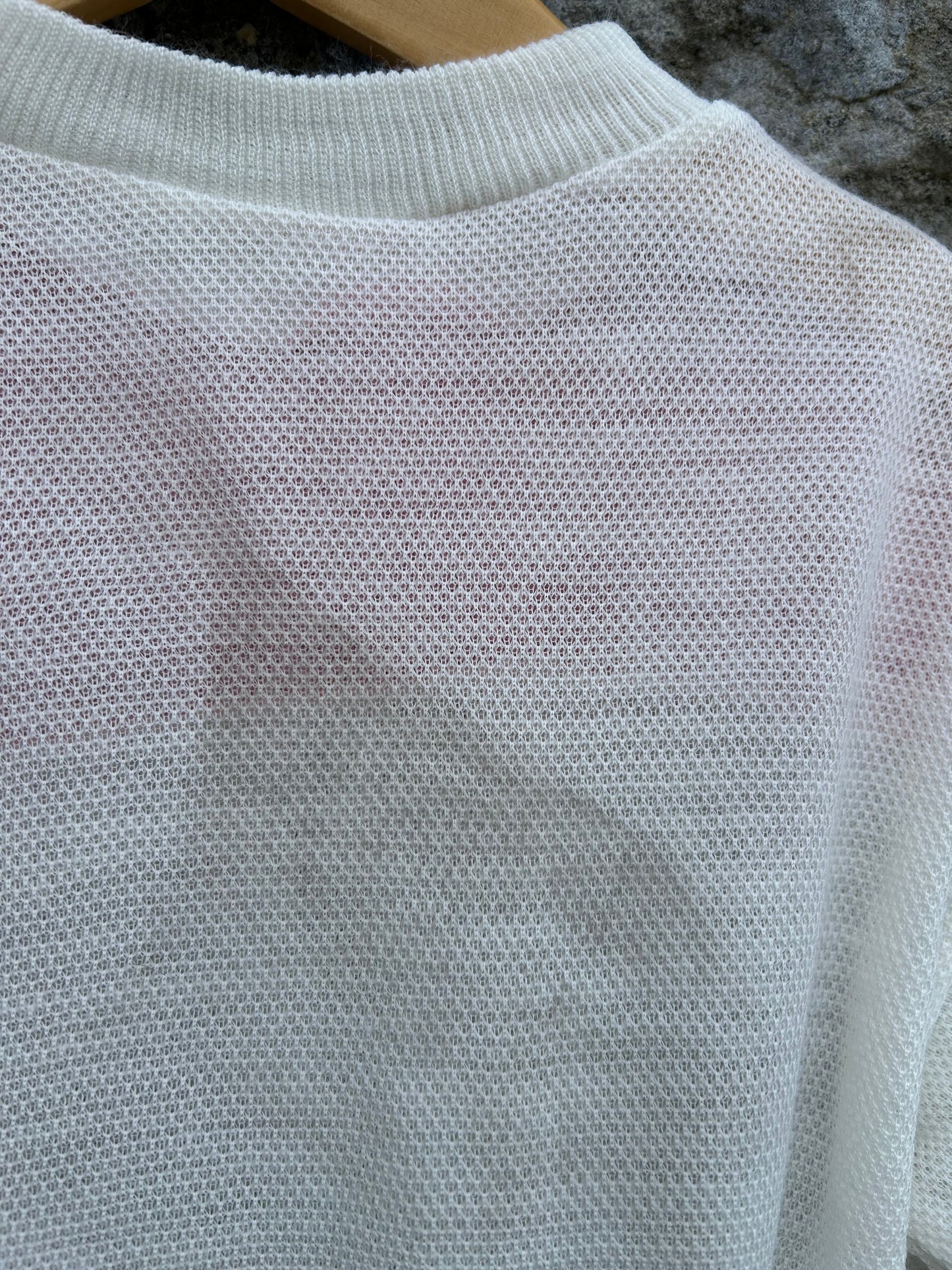 80s pink&white top  3-4y (98-104cm)