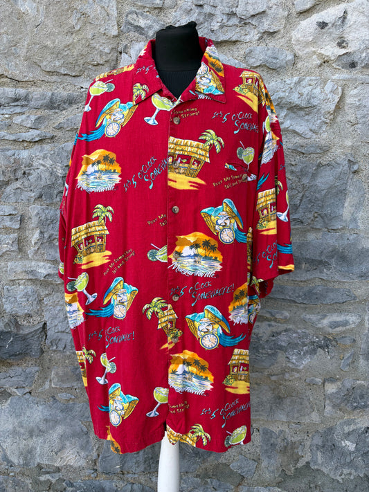 5 o’clock red shirt  XL-XXL