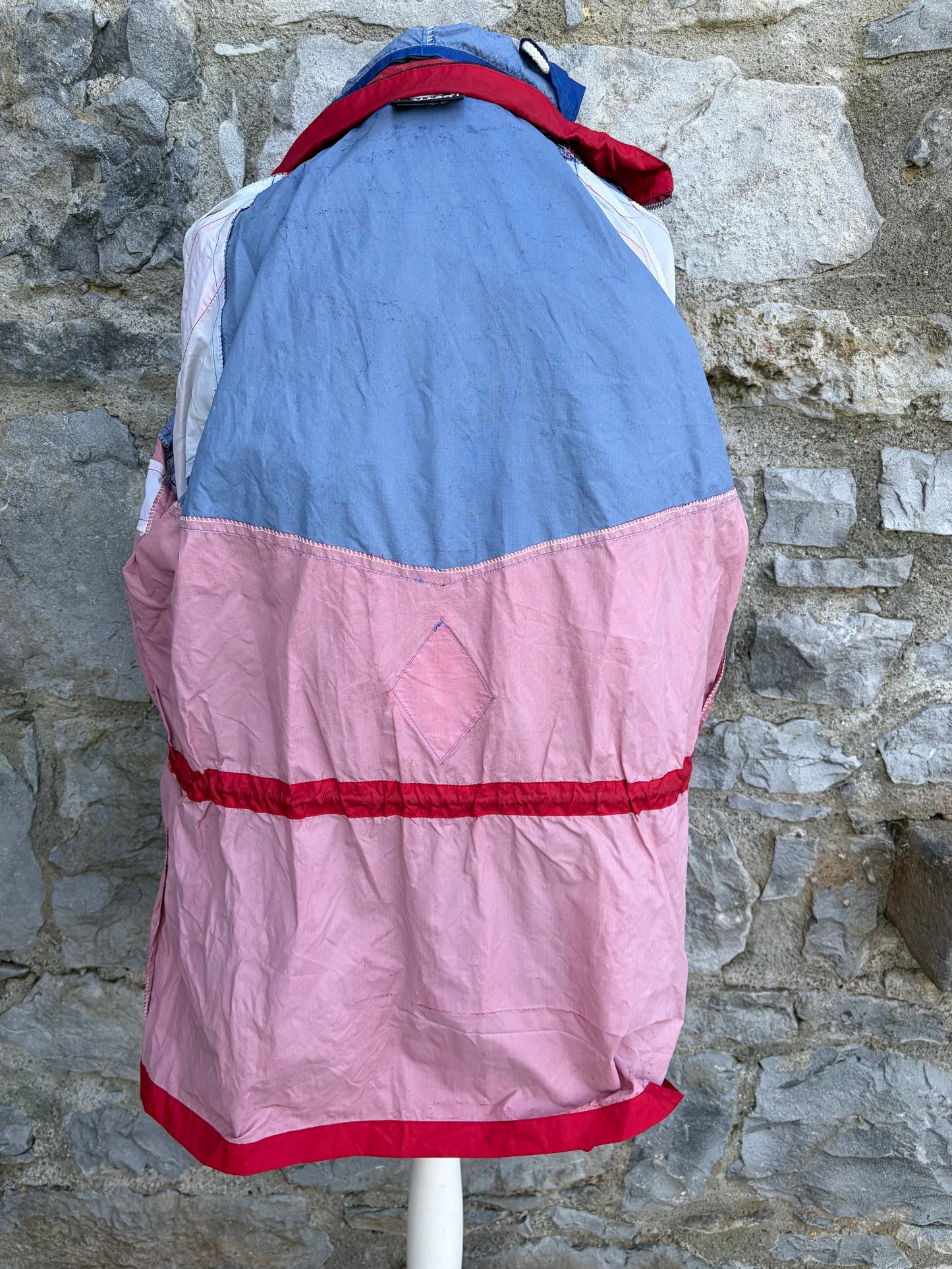 80s Red&blue windbreaker jacket Large