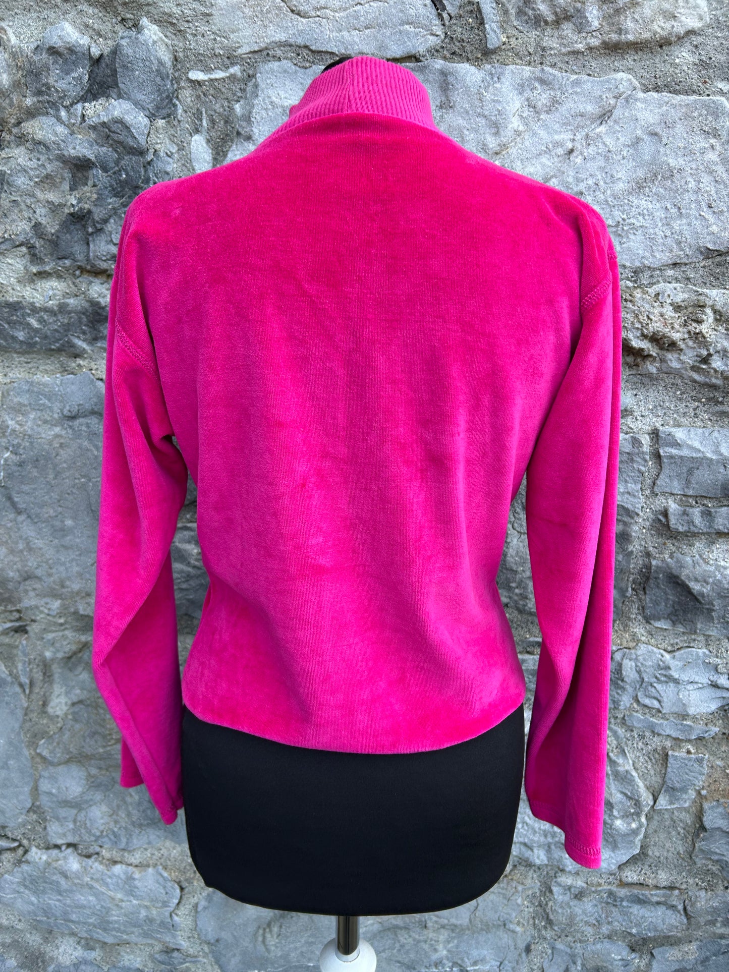 90s pink velour top uk 6-8