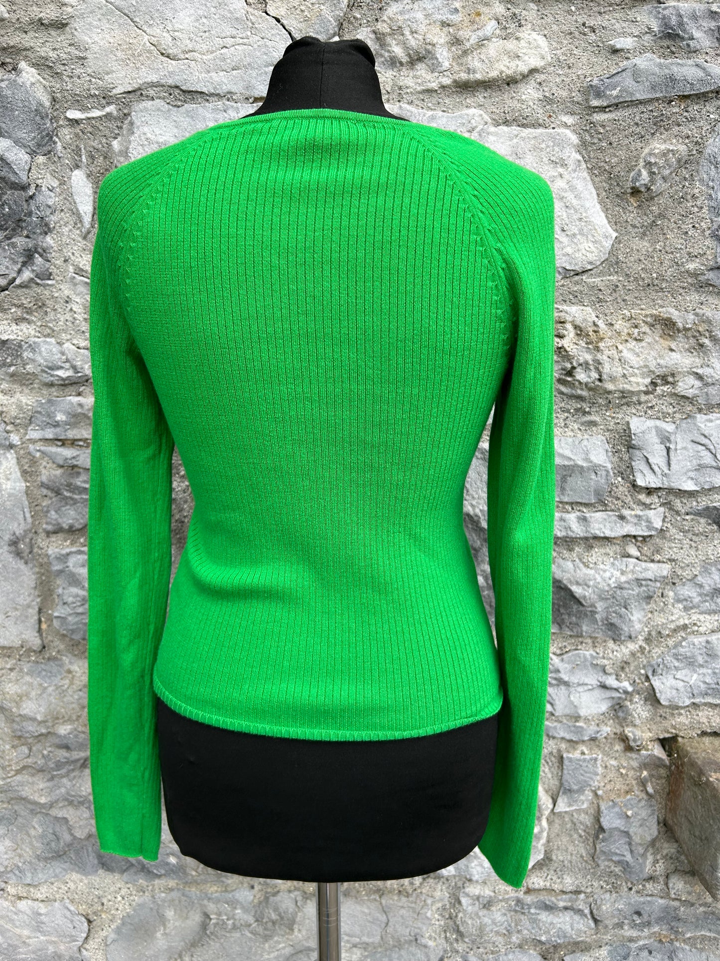 Green knitted top uk 8