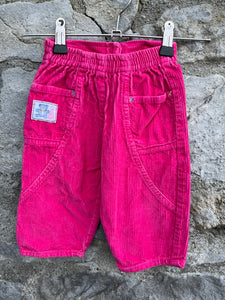 80s pink cord pants  3-6m (62-68cm)