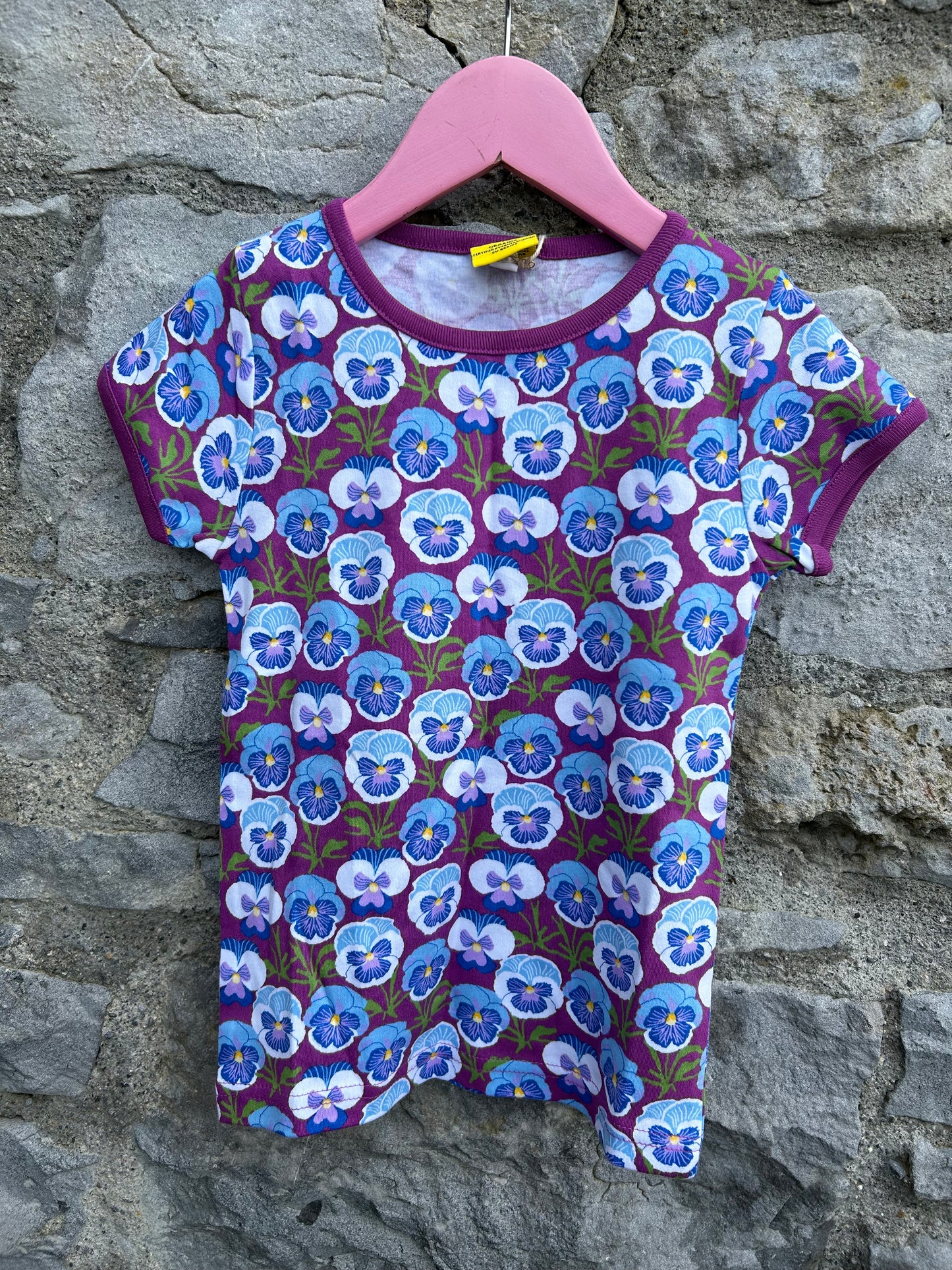 Pansy purple T-shirt   3-4y (98-104cm)